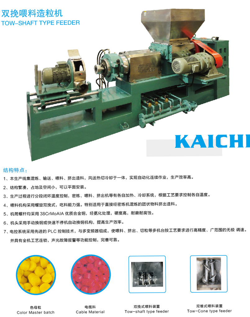 雙挽喂料造粒機 雙挽喂料造粒機