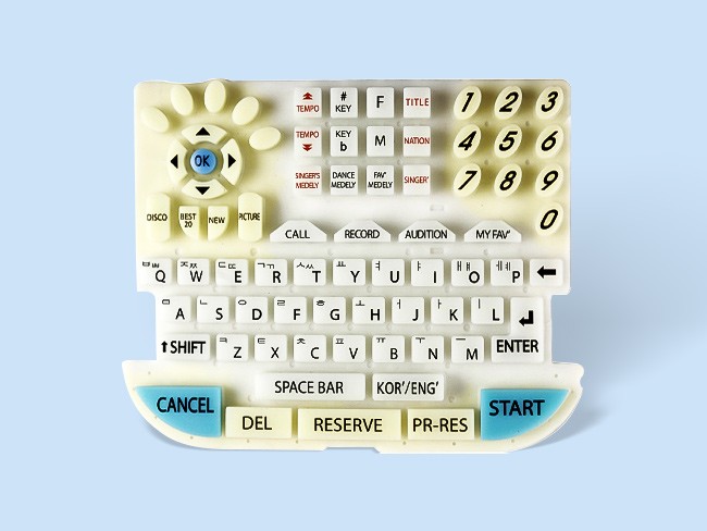 塞鍵型帶熒光矽膠按鍵